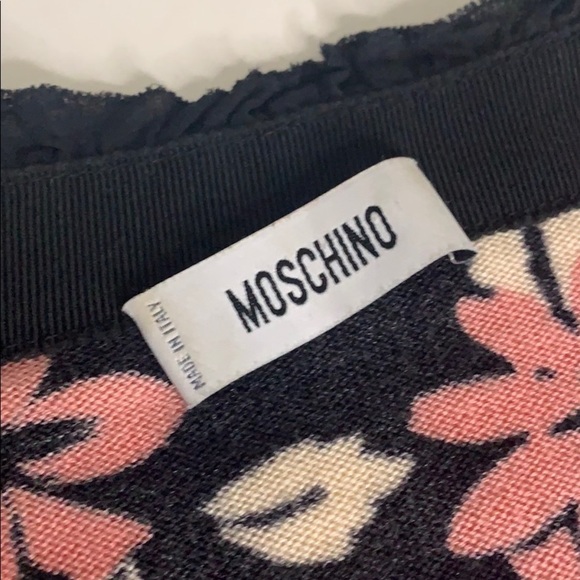 Vintage 1990s Moschino Floral wool Cardigan & Tank Top set women’s medium - Picture 10 of 12